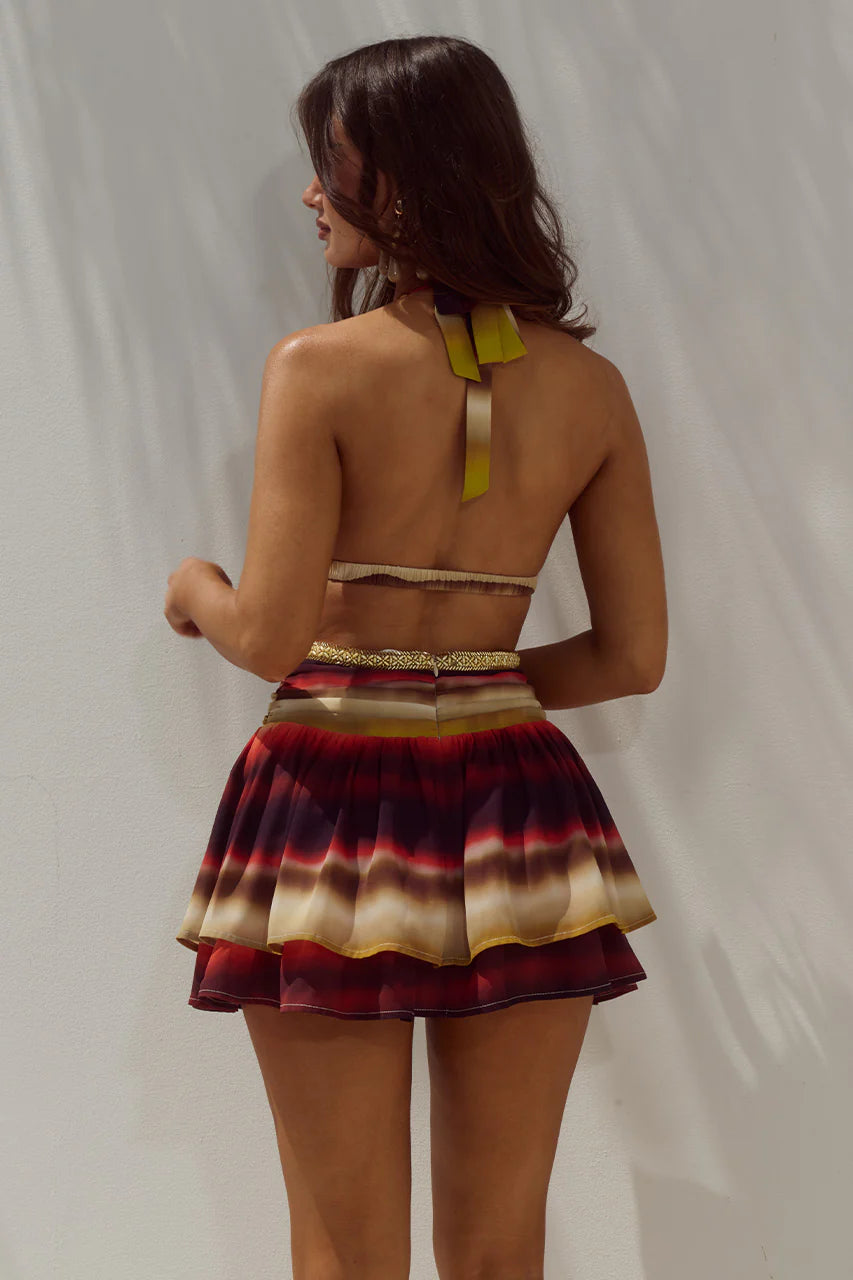 Martina Halter Plunge Mini Dress - ANABELL RED