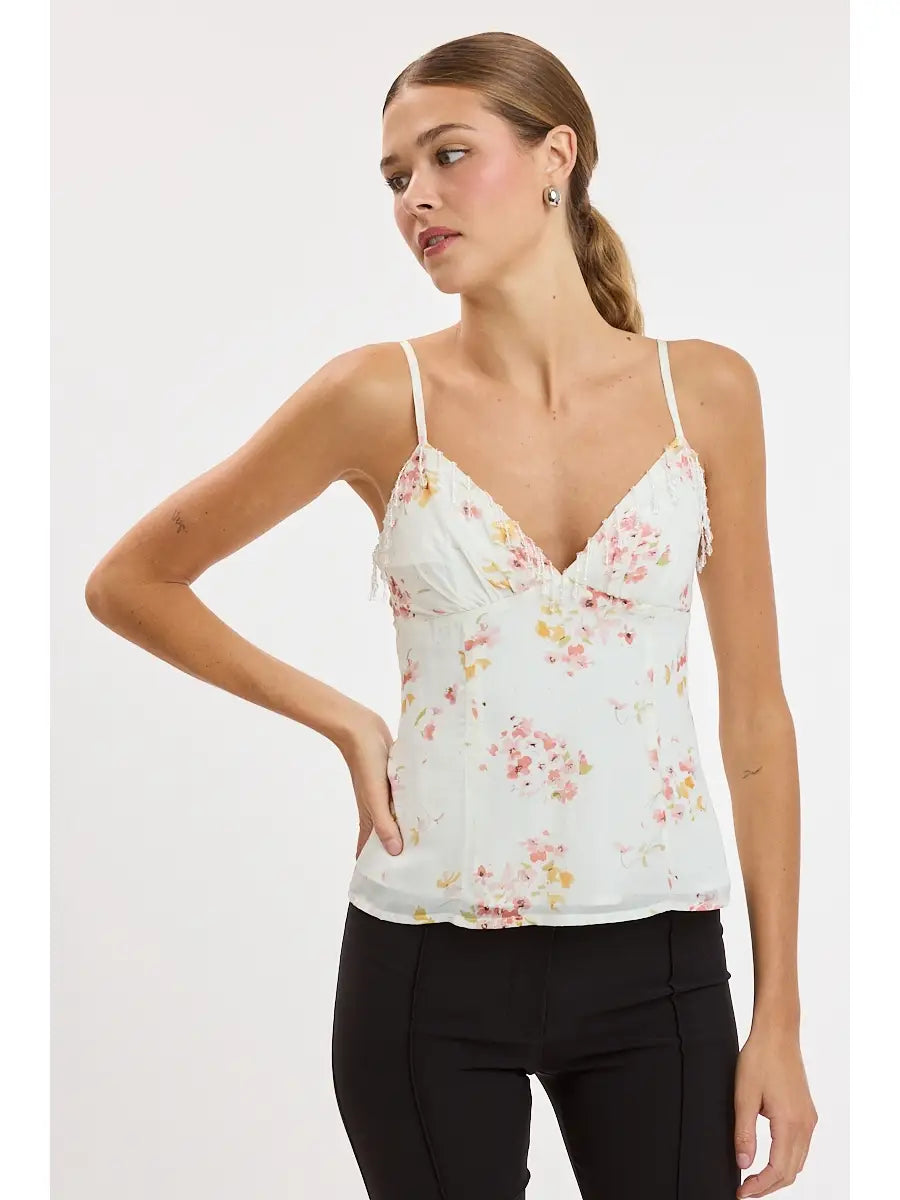 Perry Sweetheart Top - IVORY PETAL