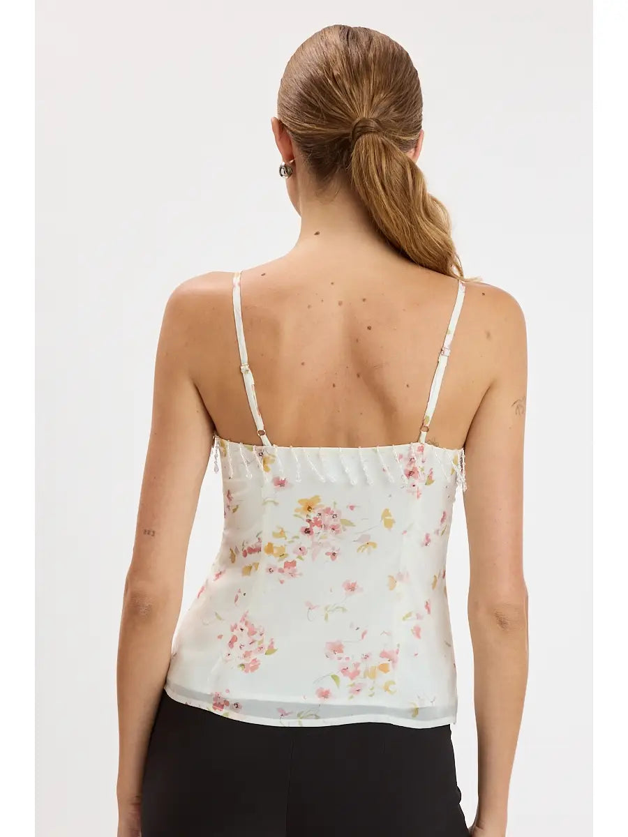Perry Sweetheart Top - IVORY PETAL