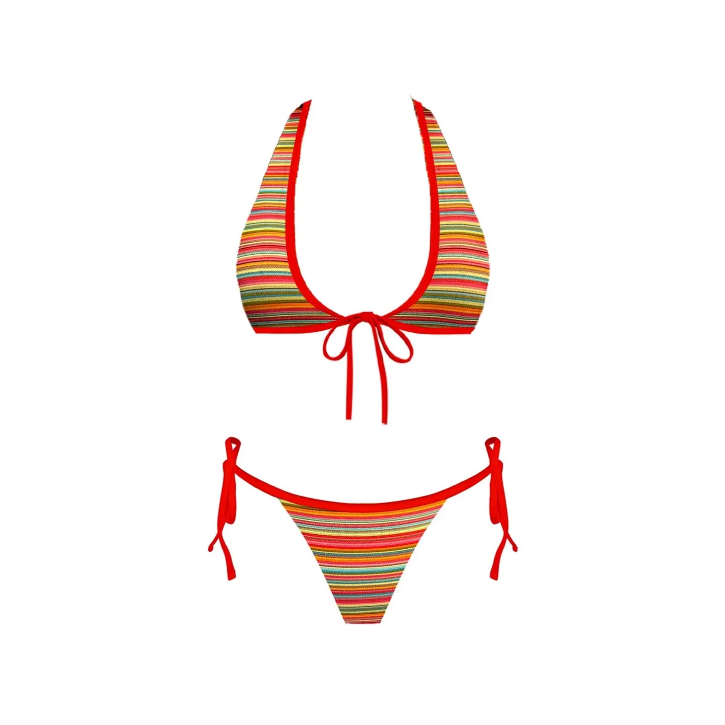 Bayshore Bikini Top - Sunset Stripe