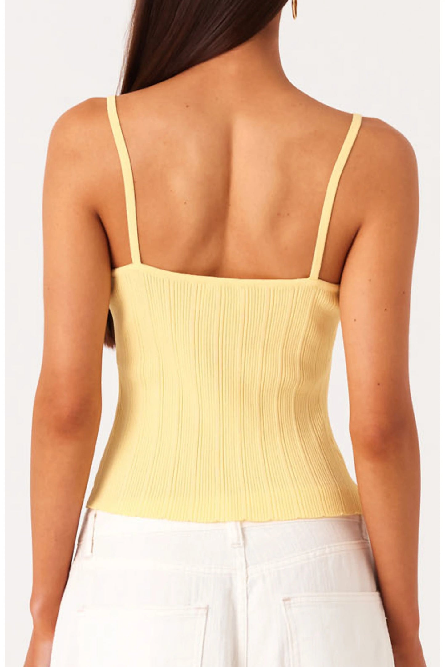 Odessa Knit Tank -Lemon