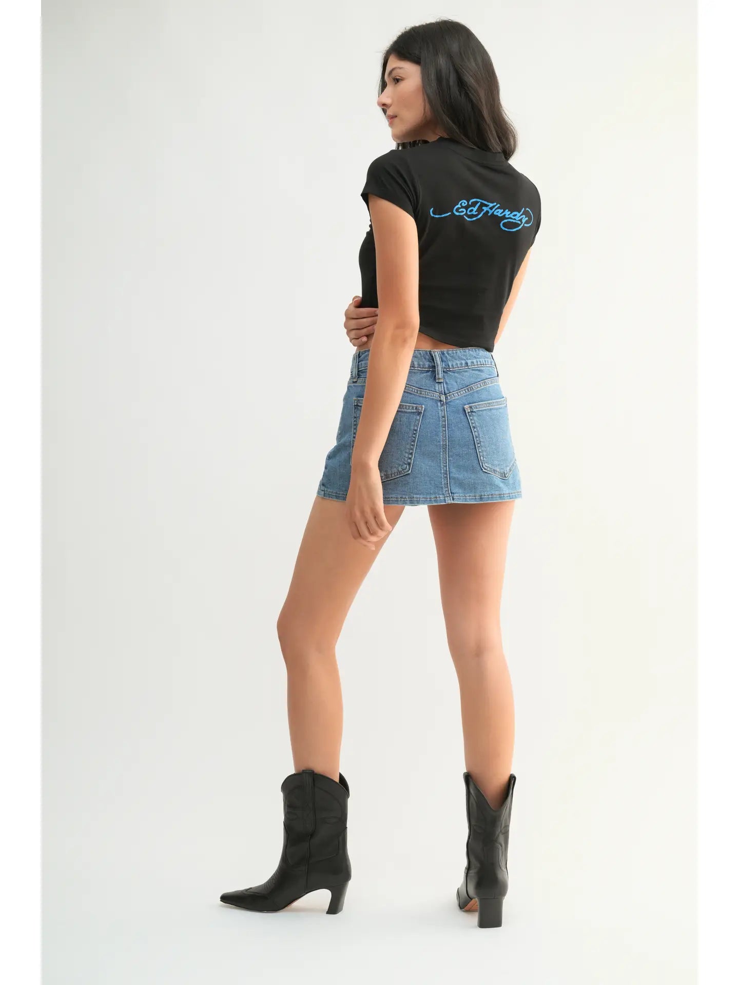 Colbie Denim Skort - Light Denim