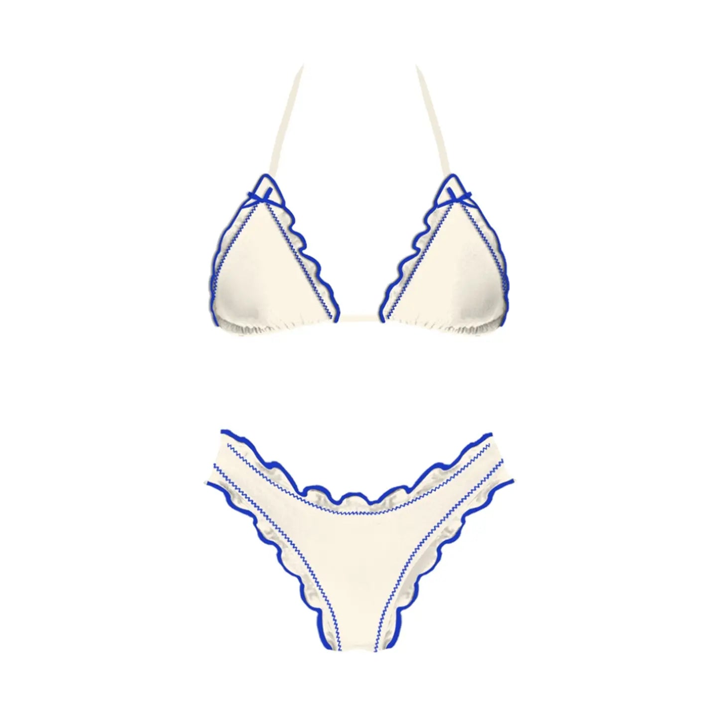 Something Blue Bikini Bottom - CREAM/NAVY