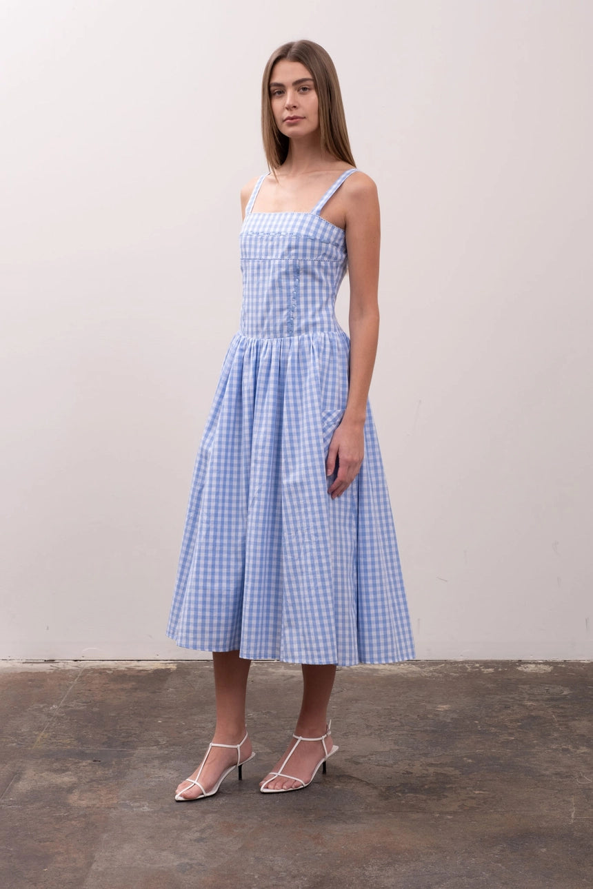 Giselle Gingham Midi Dress