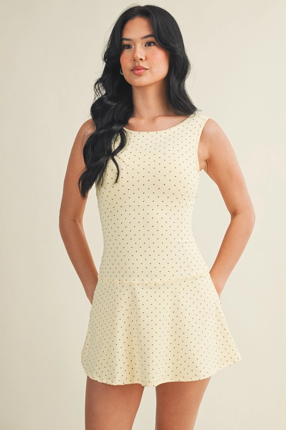 Tinsley Polka Dot Active Dress - Honey Butter