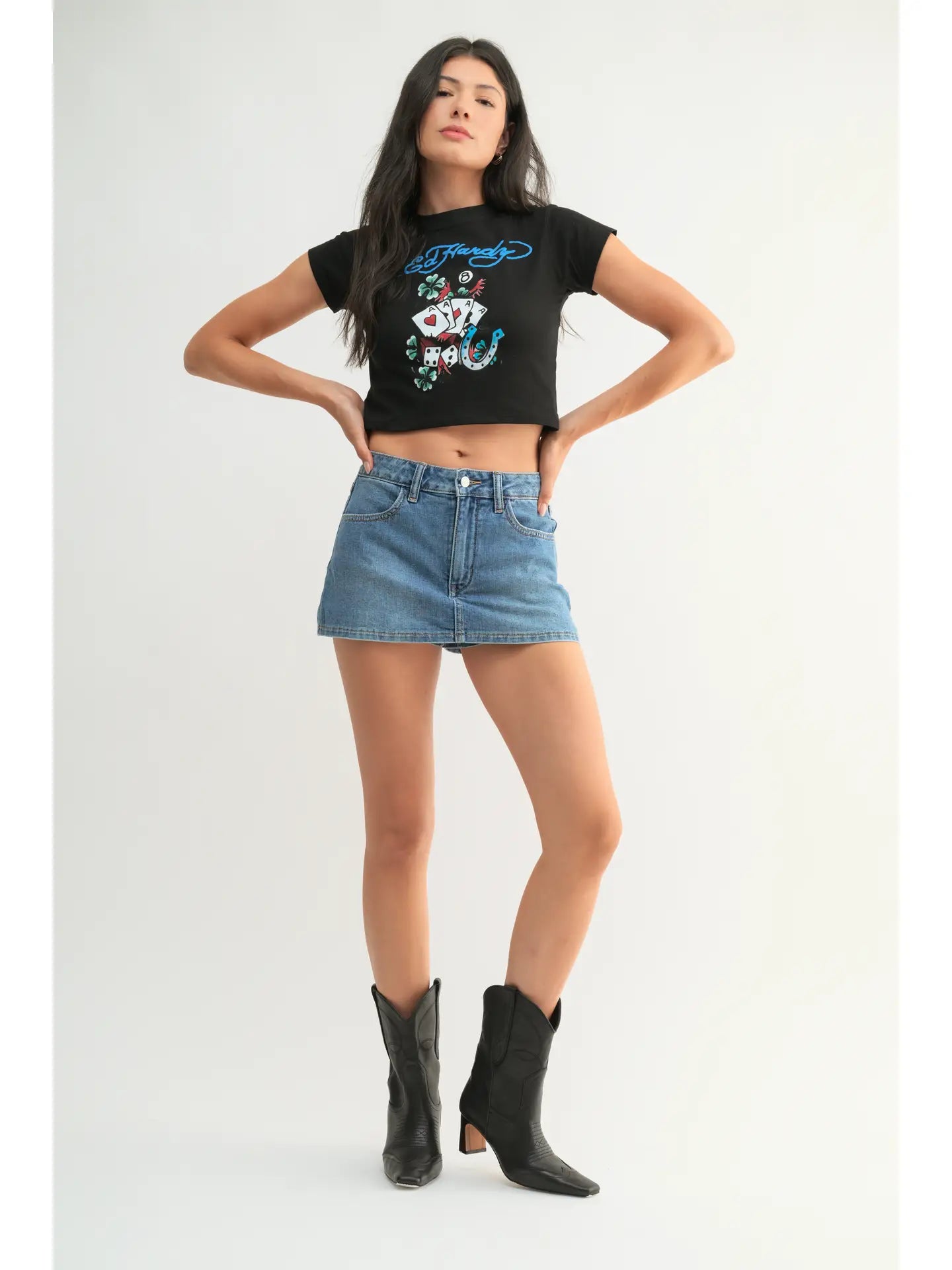 Colbie Denim Skort - Light Denim