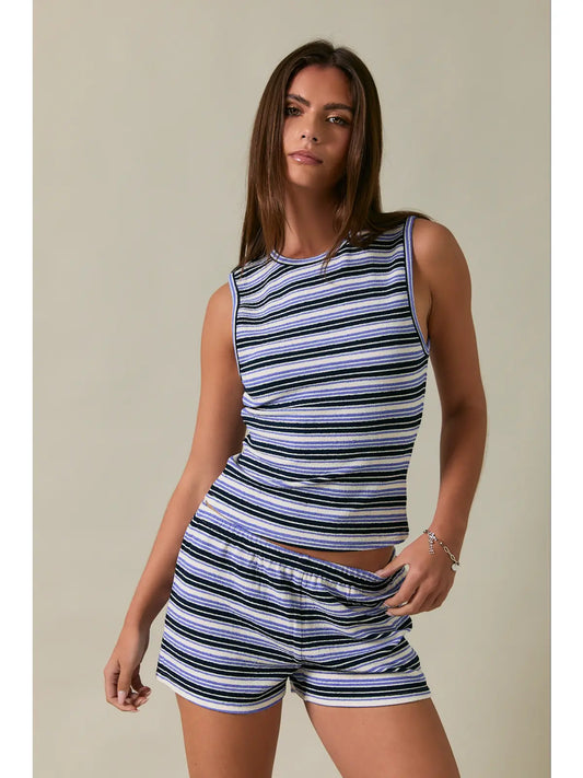 Naomi Stripe Top - NAVY