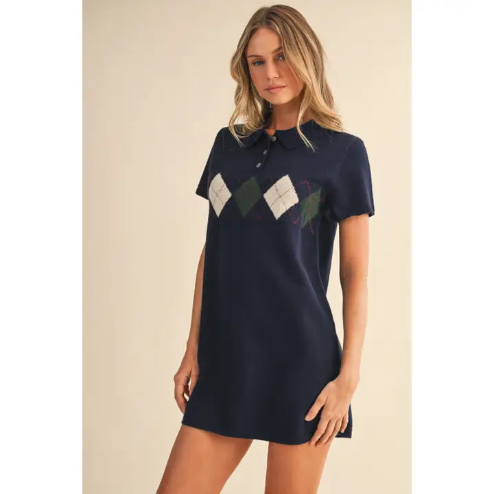Shelby Argyle Sweater Dress